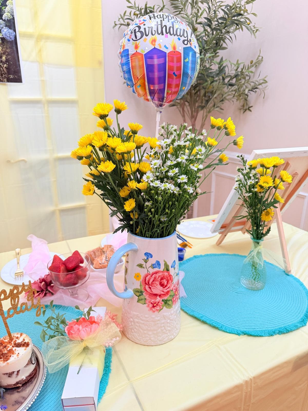 Completed canvas painting artwork