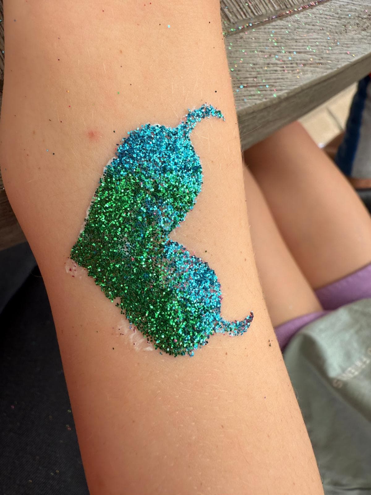 Kids glitter tattoo design