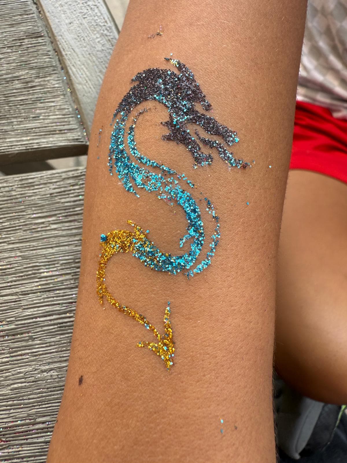 Glitter tattoo artwork