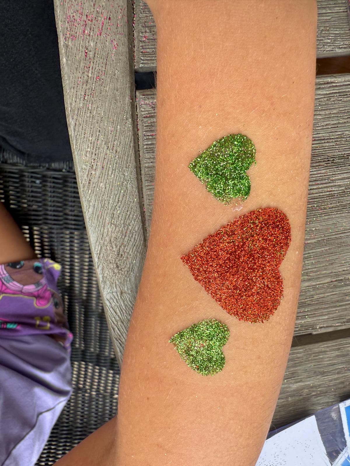 Professional glitter tattoo