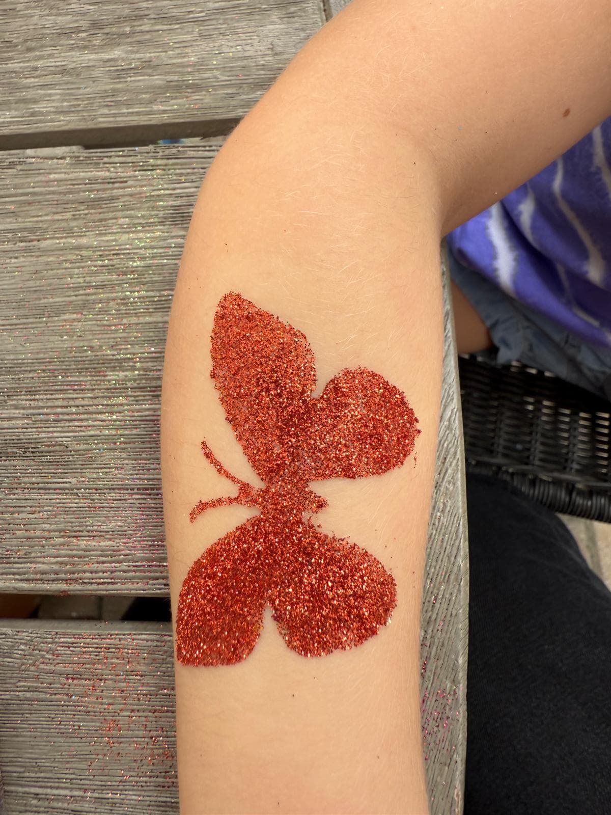 Party glitter tattoo
