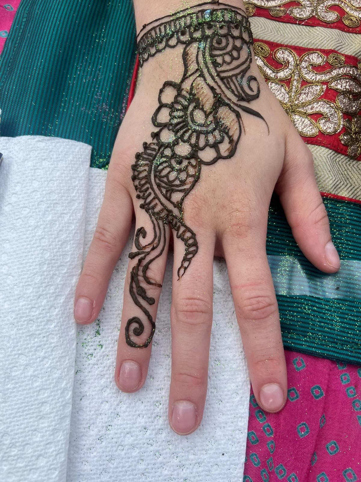 Custom henna design