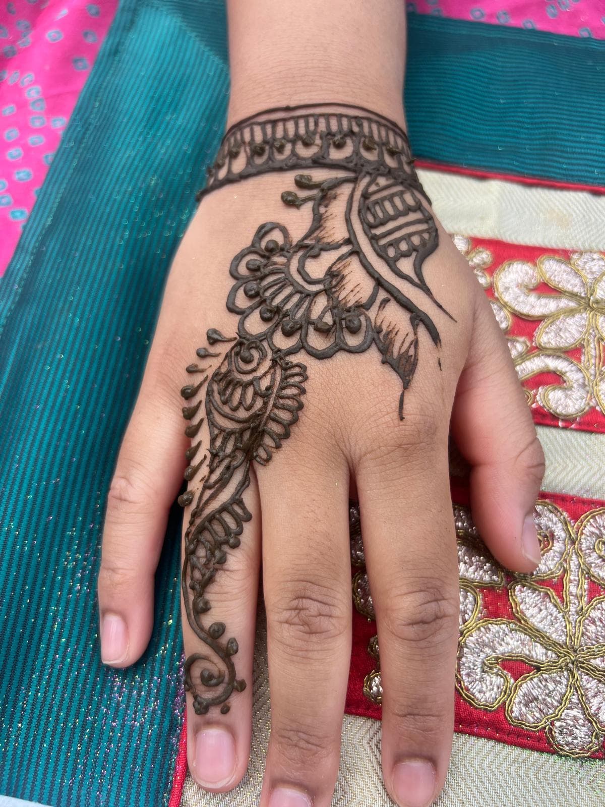 Traditional henna pattern