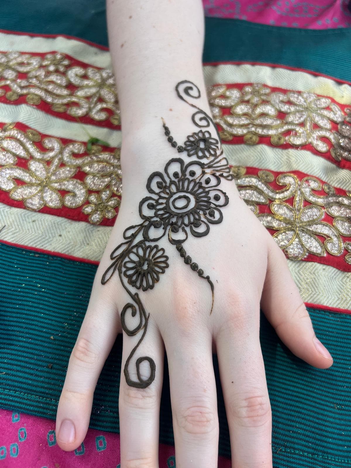 Floral henna design
