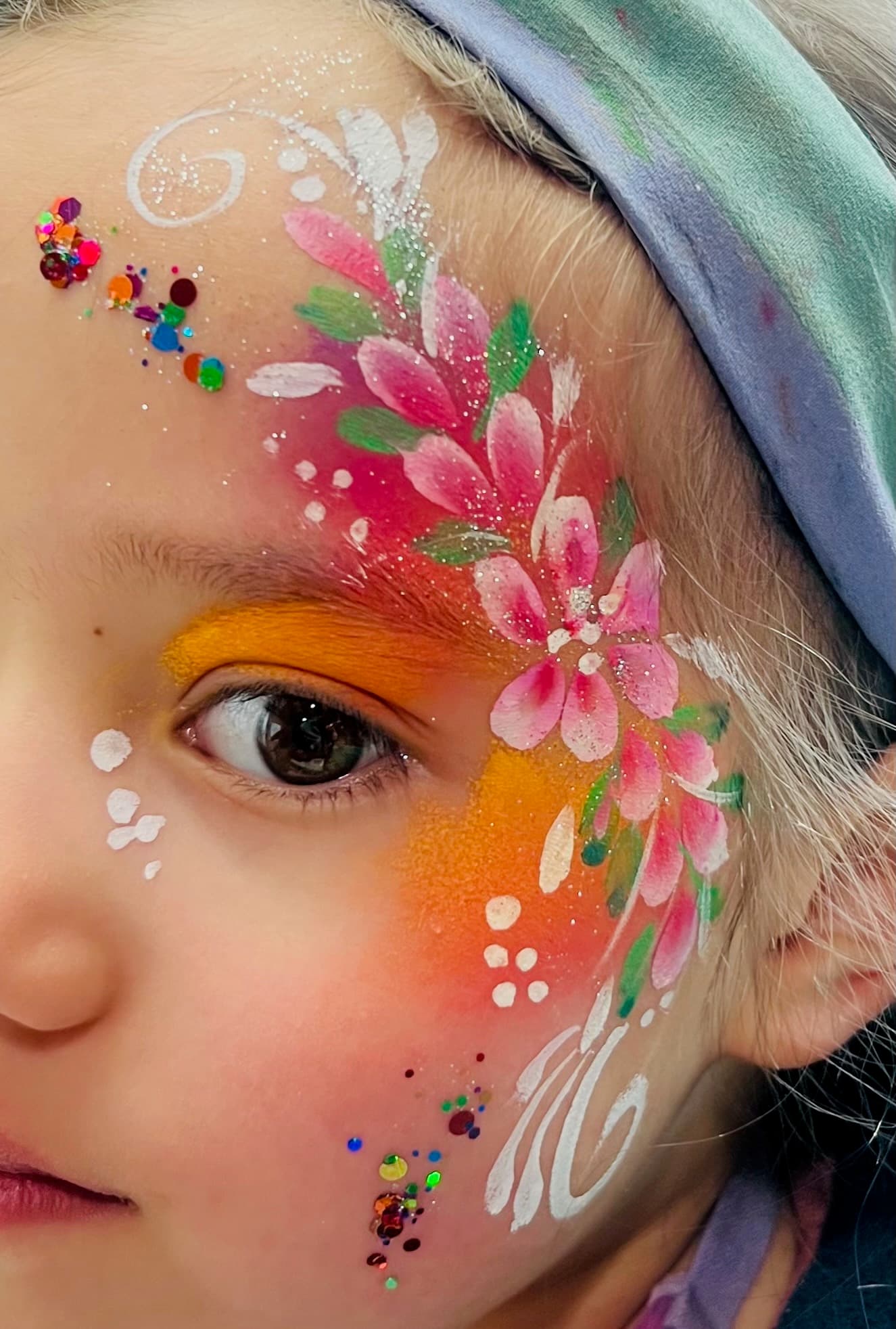 Creative superhero face painting design