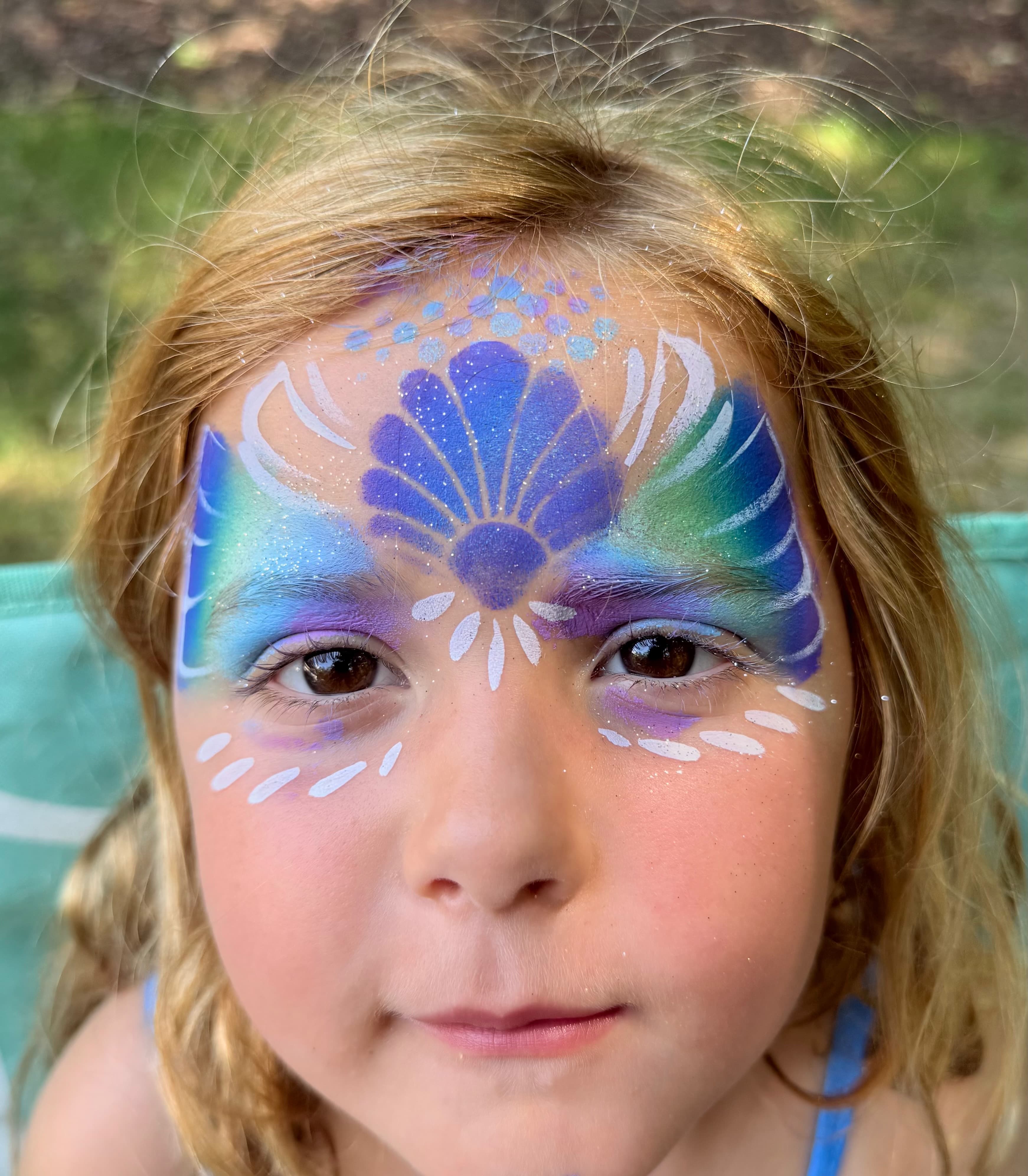 Spider web Halloween face painting