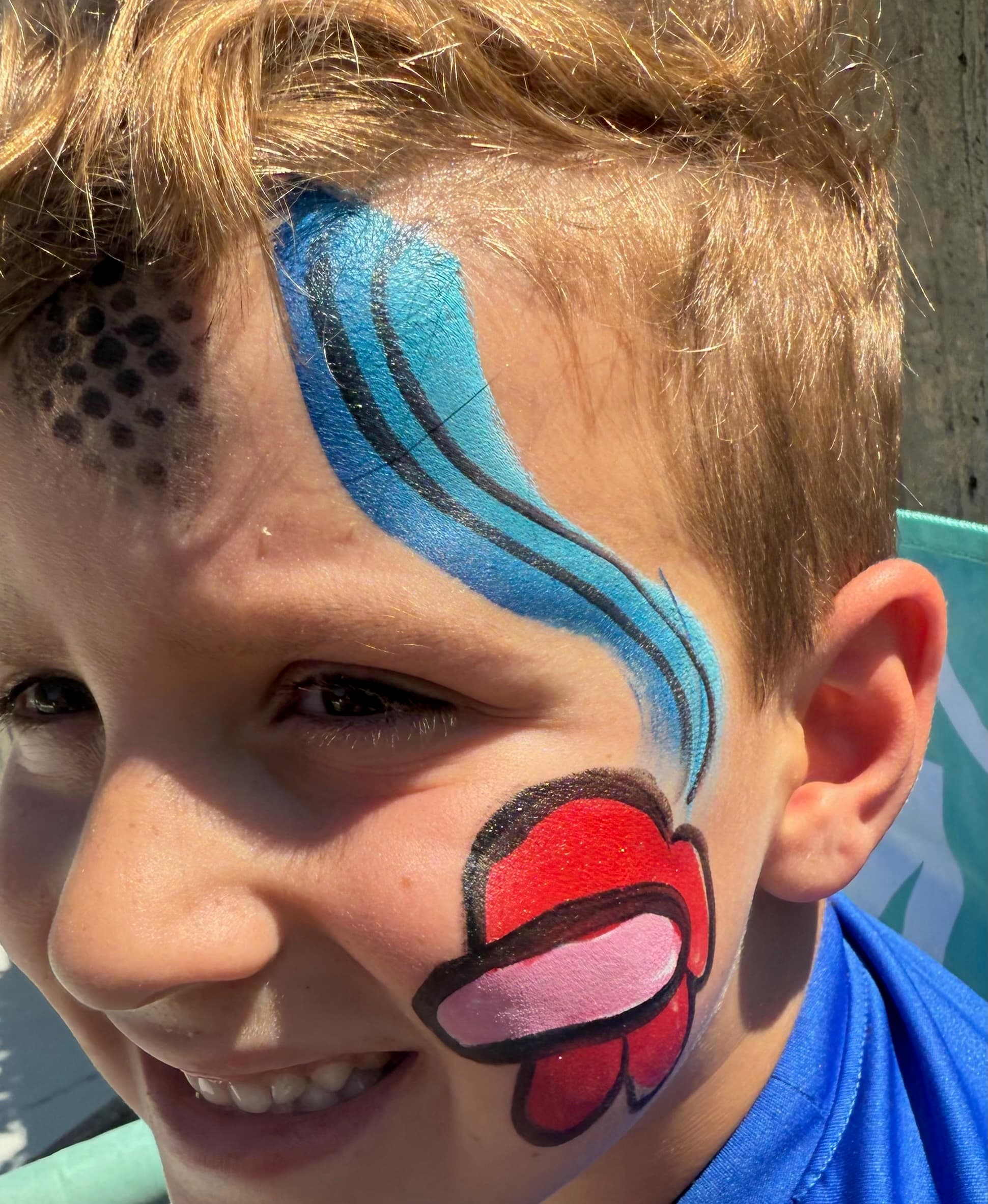 Glitter fairy face painting