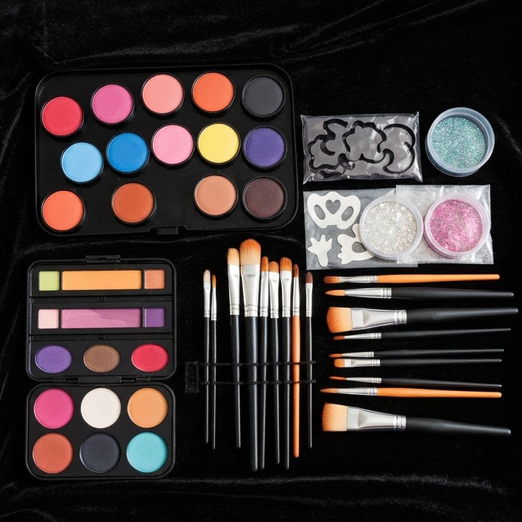 Safe face painting materials and supplies